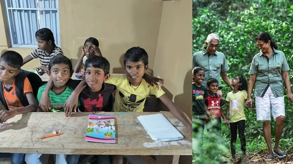 Children of tea estate workers in Sri Lanka