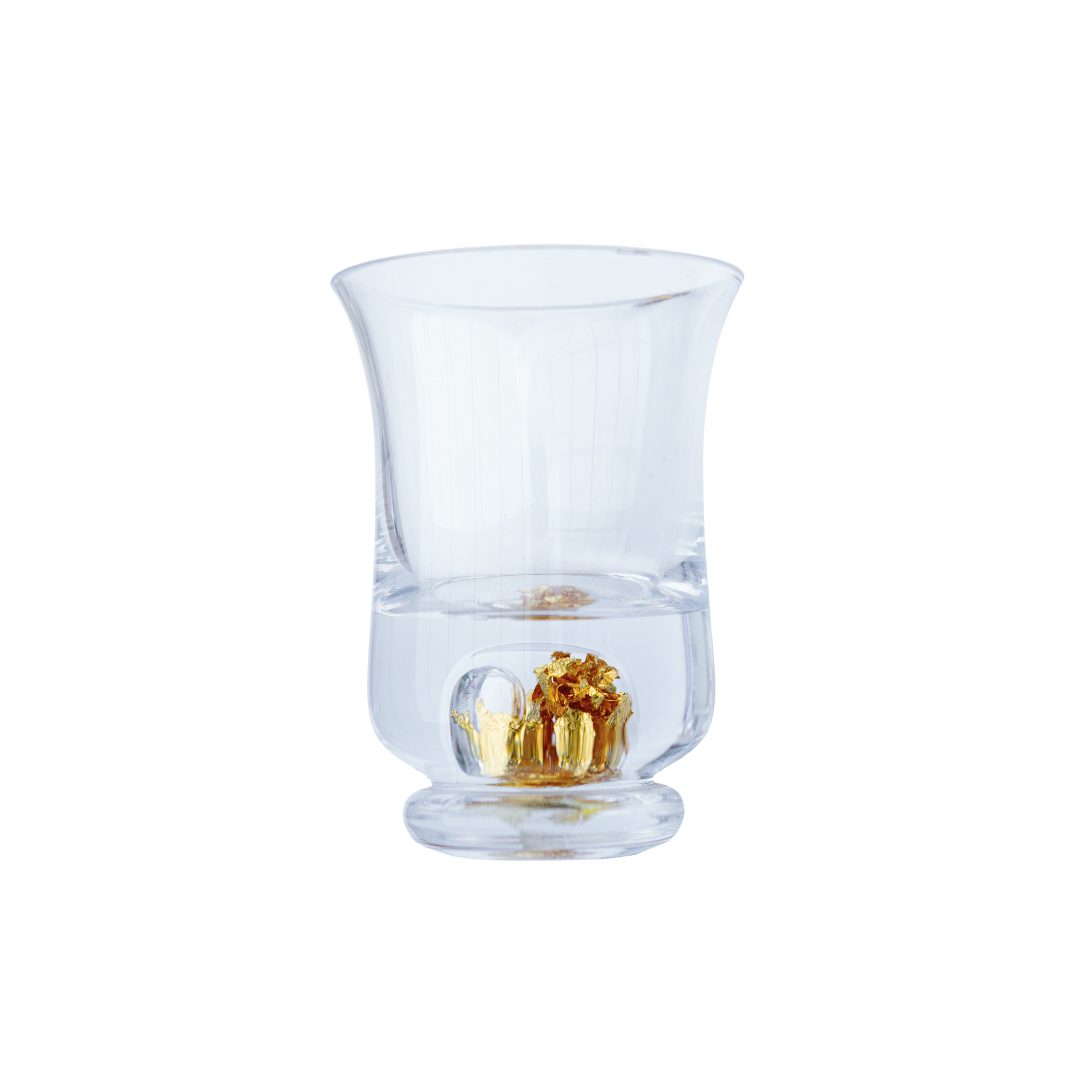 24K Gold Leaf Flakes Shot Glass